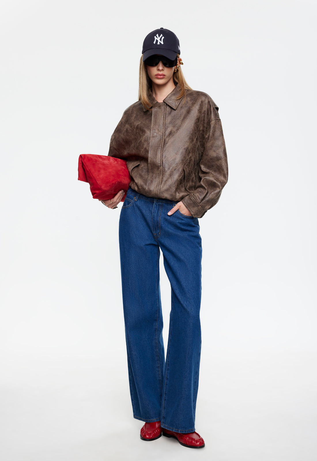 Arc-Flare Denim Jeans