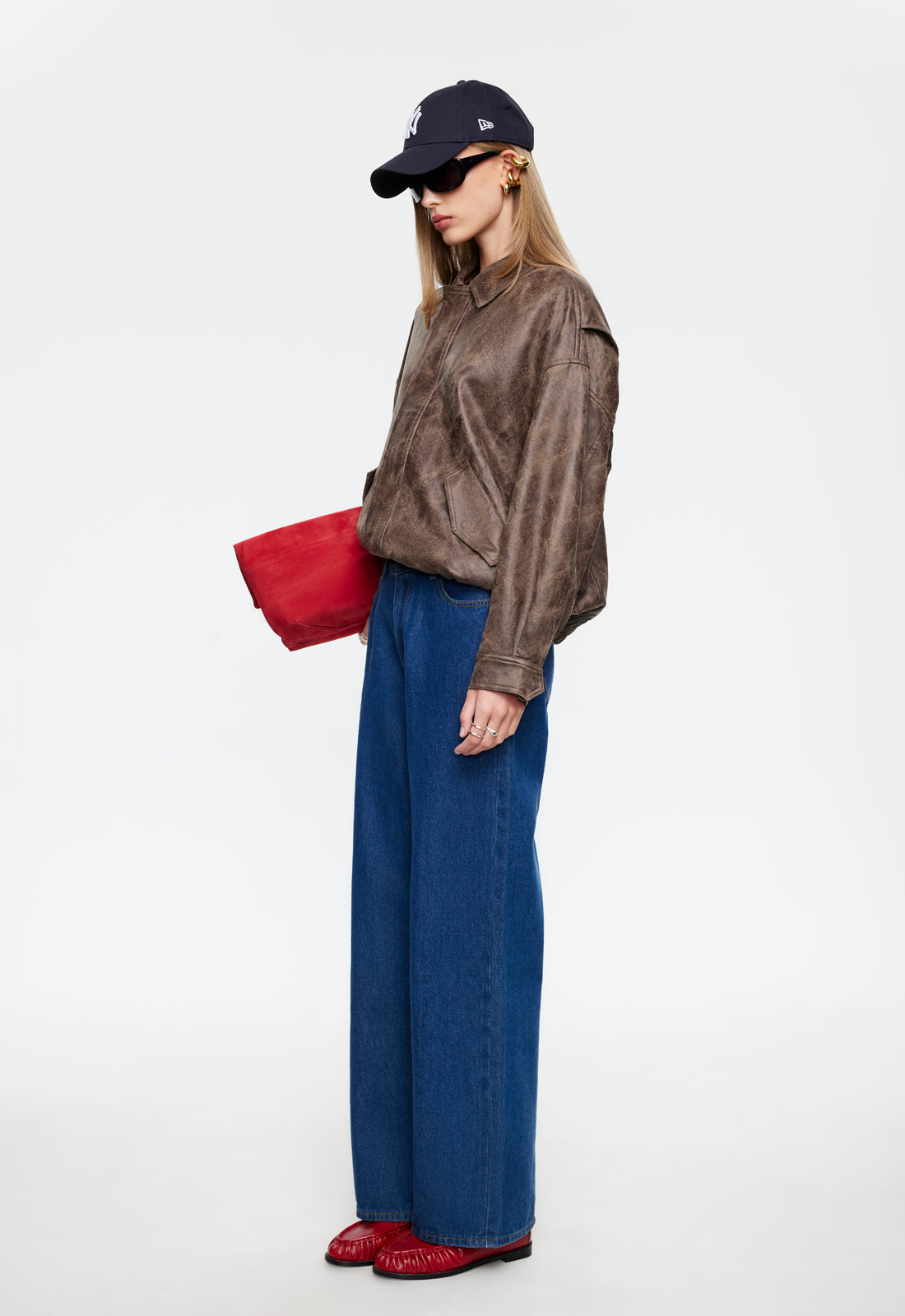 Arc-Flare Denim Jeans