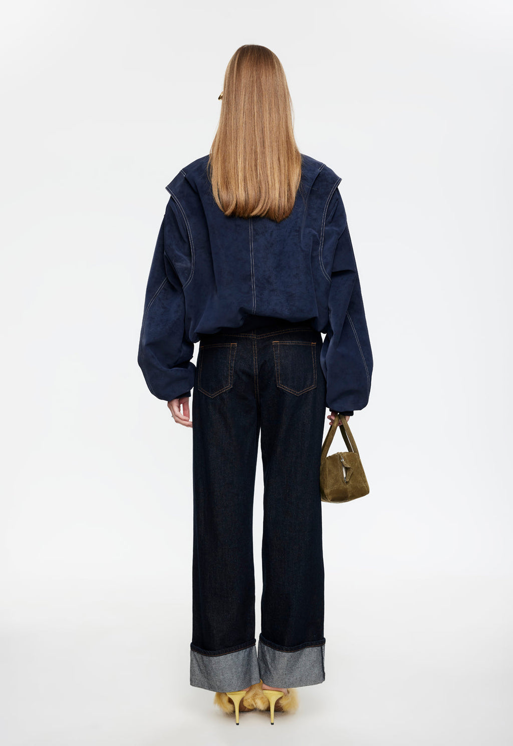 Cuffed Low-Rise Jeans