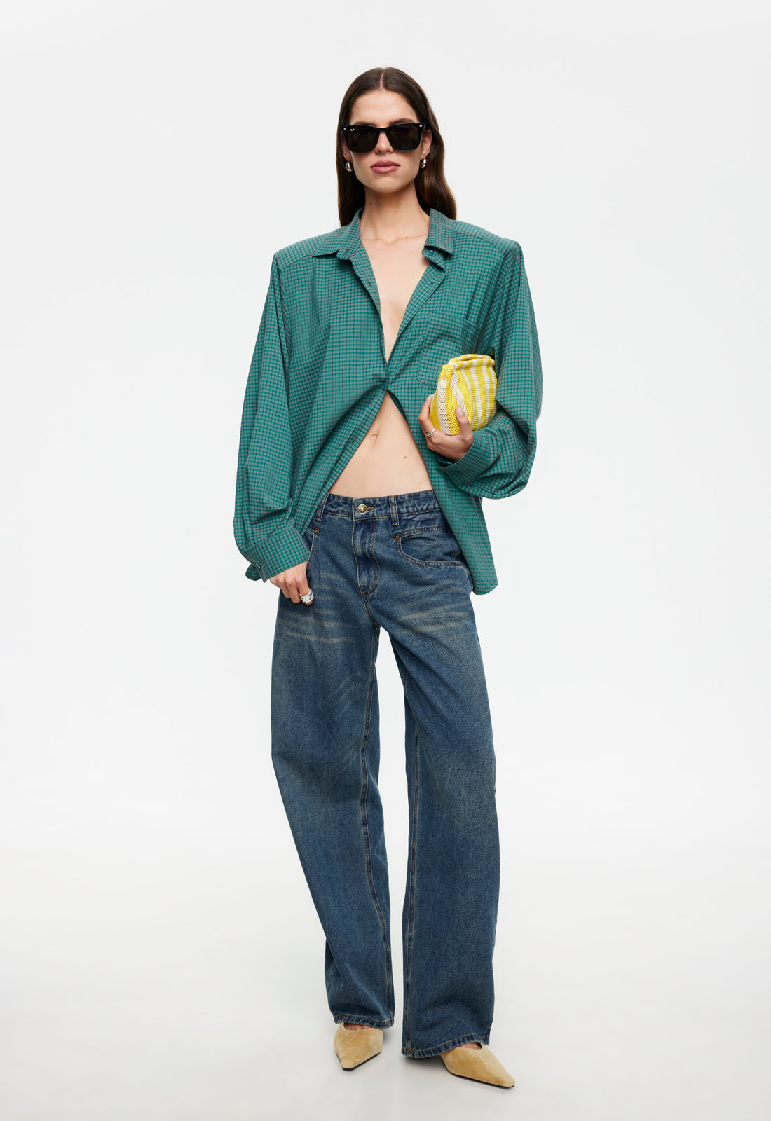 Low-Rise Lived-In Cotton Denim