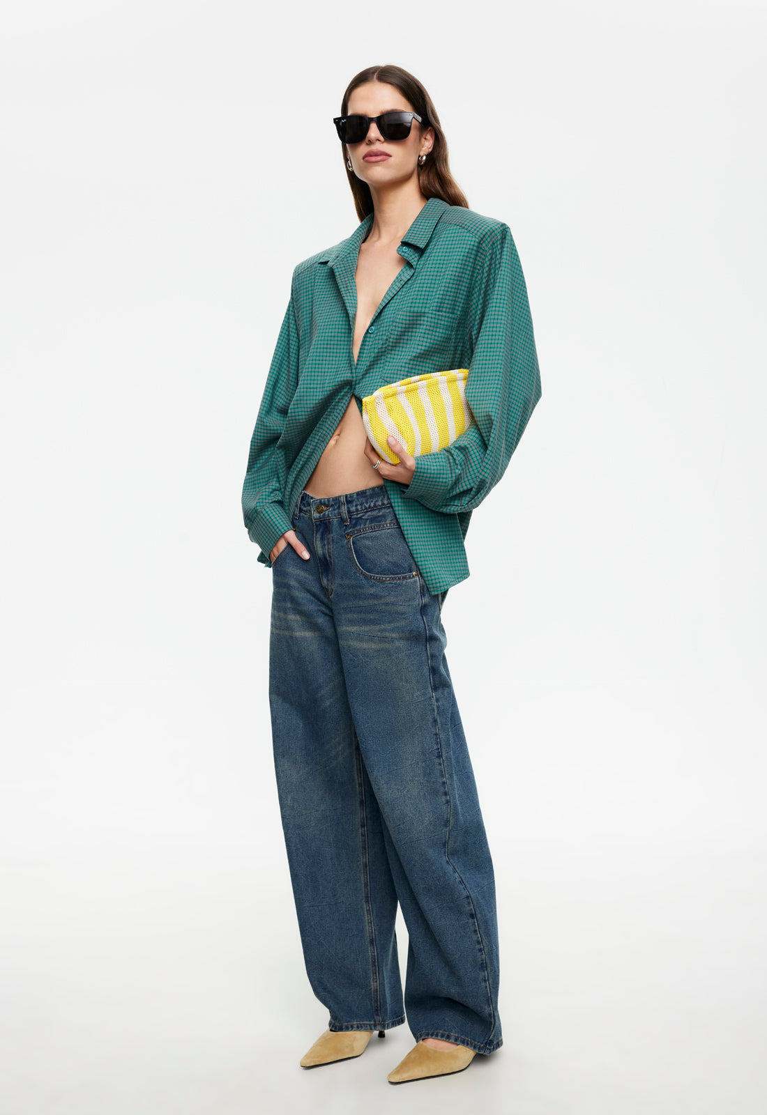 Low-Rise Lived-In Cotton Denim