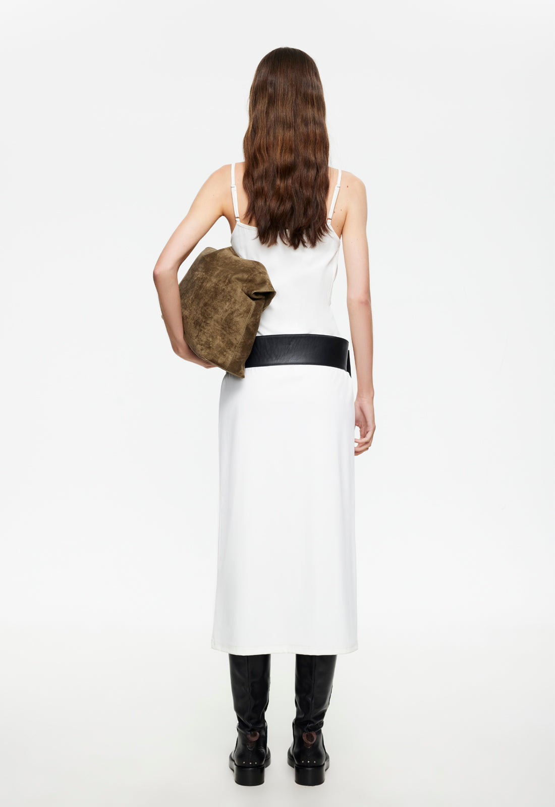 Side-Cut Cami Midi Dress