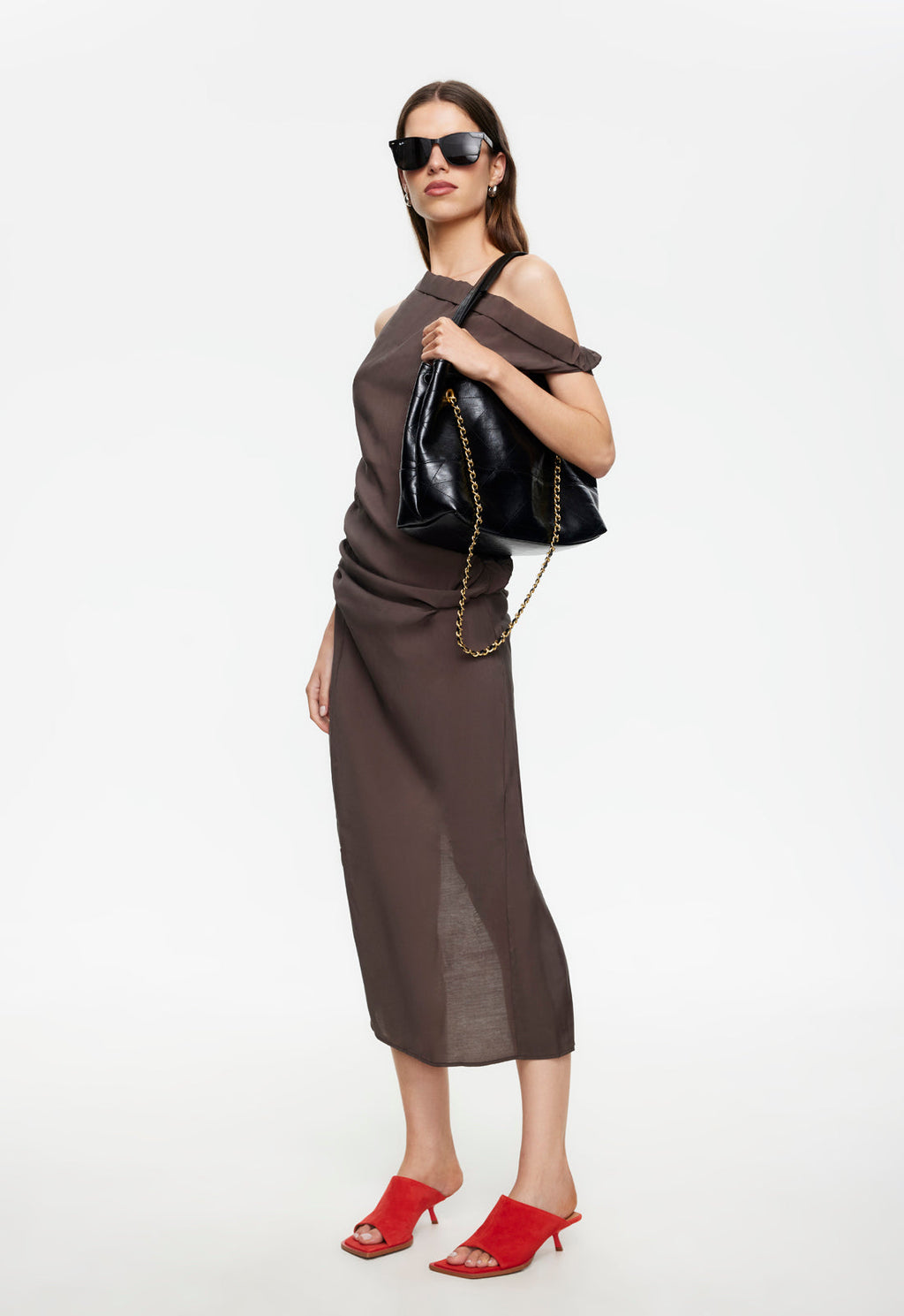 Sweetheart Bias Cut Maxi Dress
