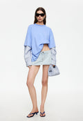 Double-Layer Faux Shirt Tee
