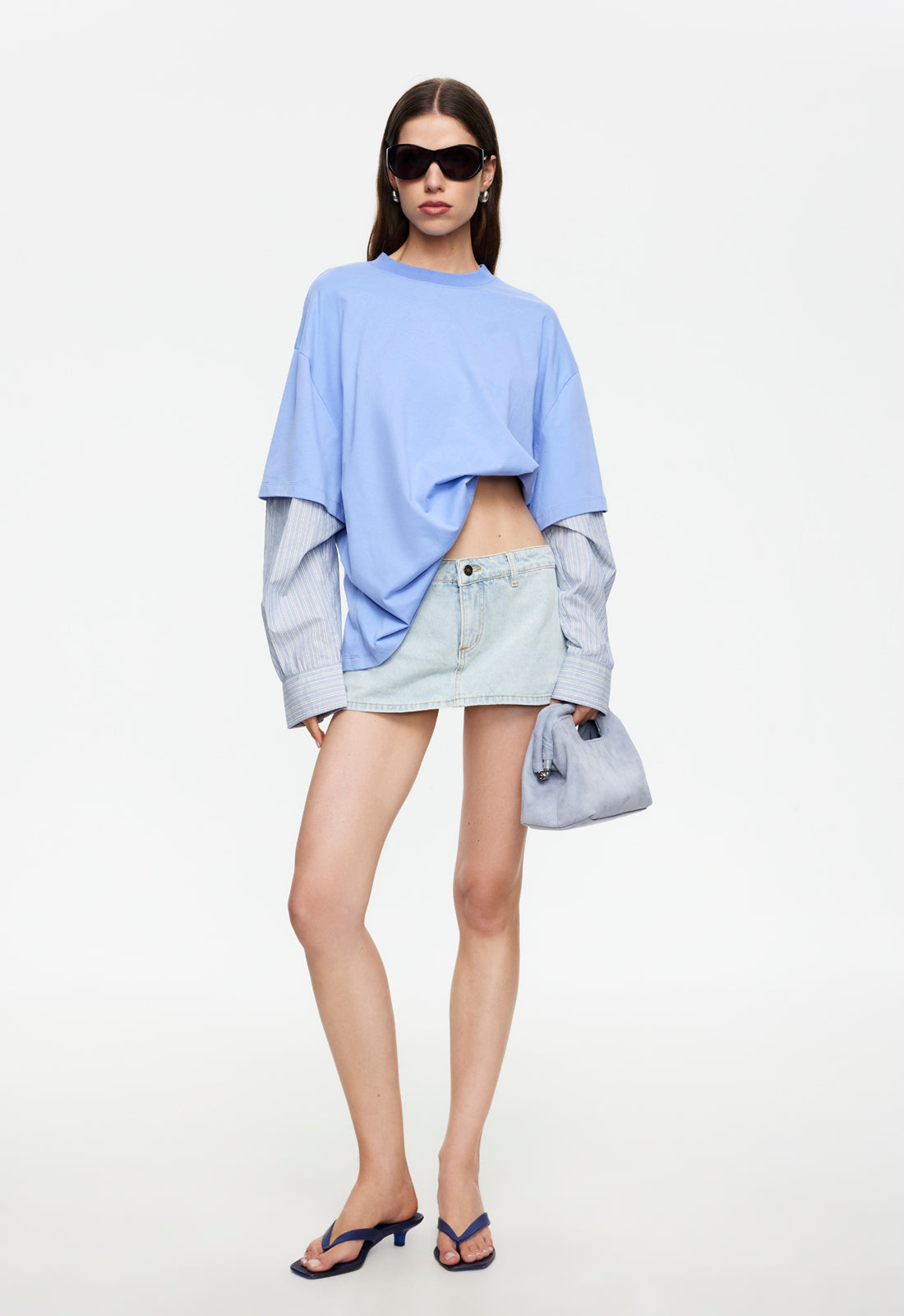 Double-Layer Faux Shirt Tee