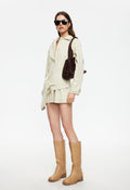 Collared Button-Up Cotton Mini