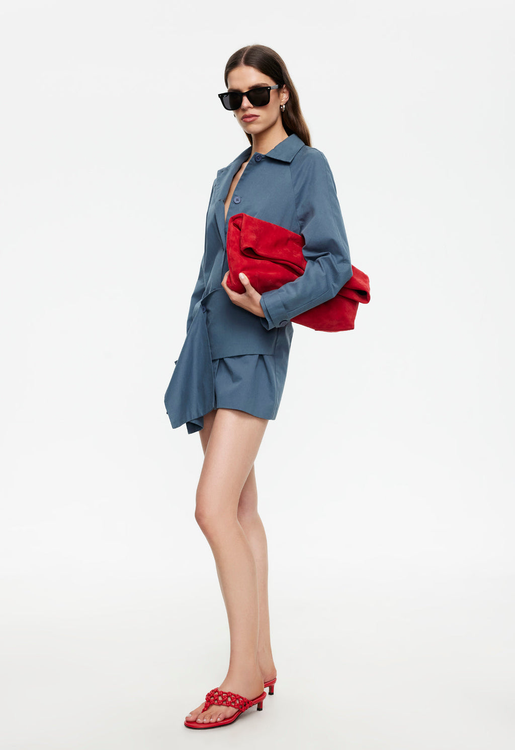 Button-Front Cinched Mini