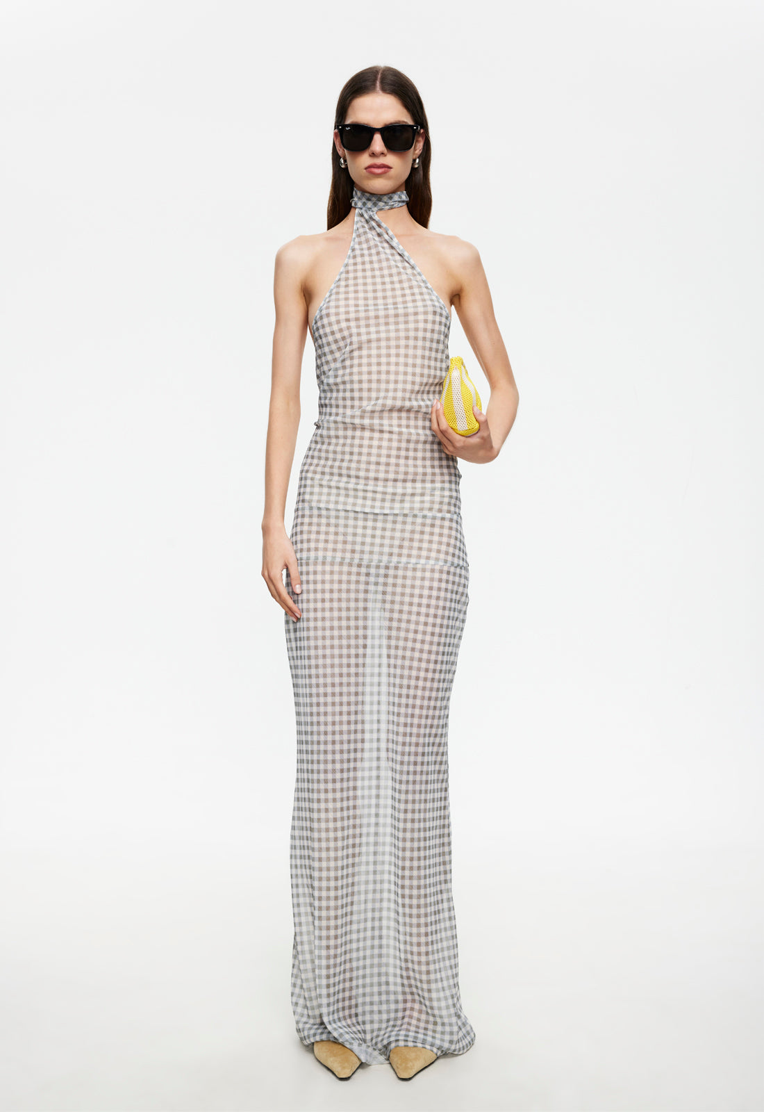 Asymmetric Halter Fluid Maxi