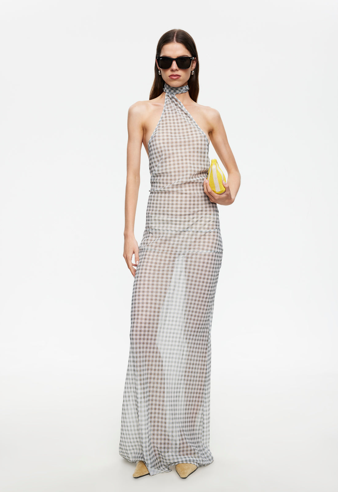 Asymmetric Halter Fluid Maxi