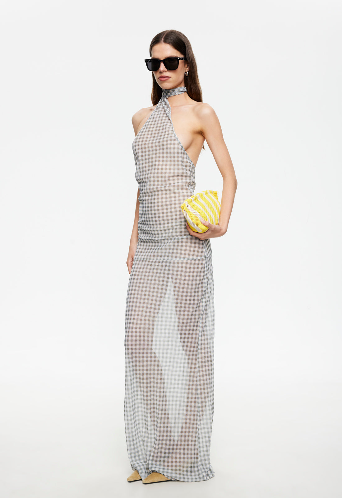 Asymmetric Halter Fluid Maxi