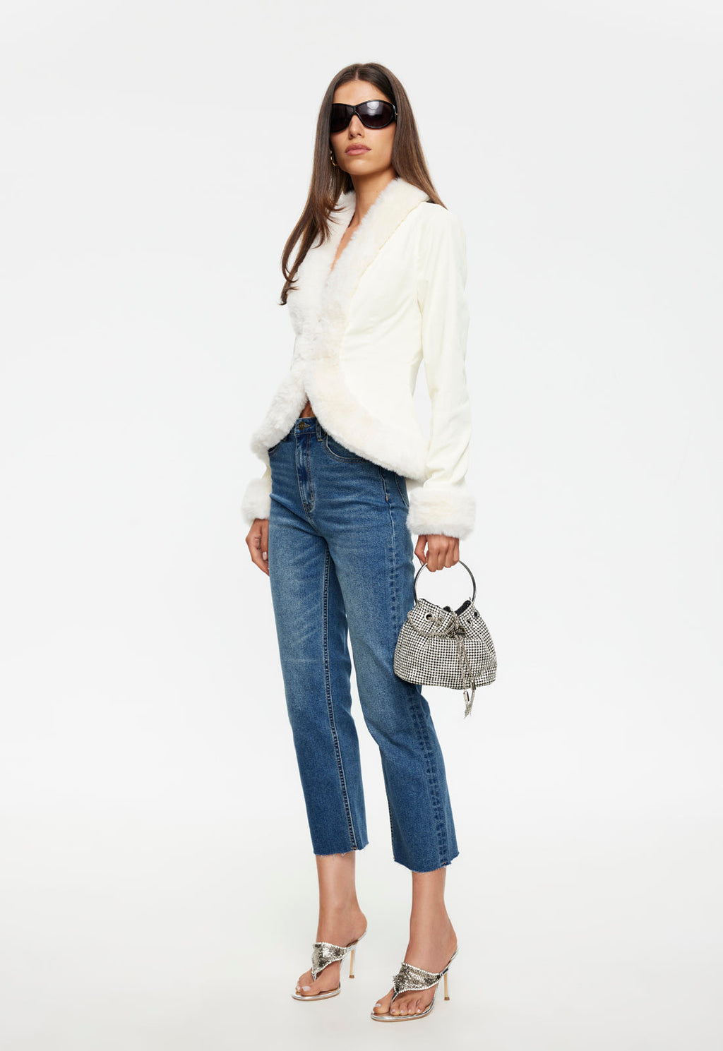 Mid-Rise Slim Cropped Jeans