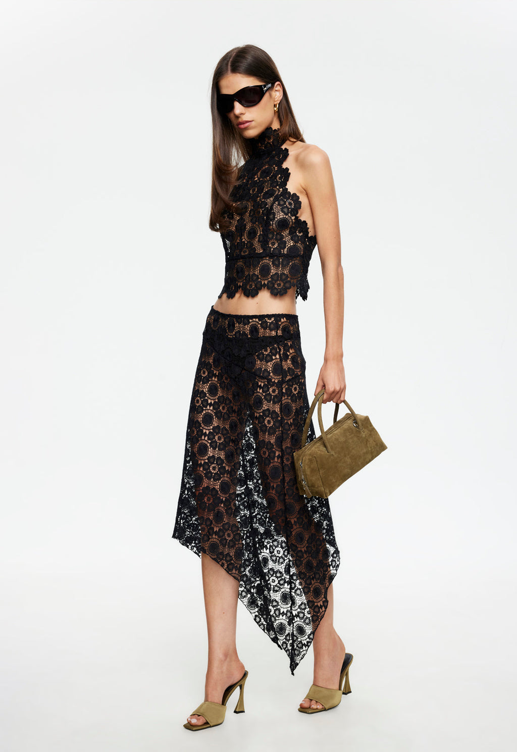 Sheer Polyester Halter Top