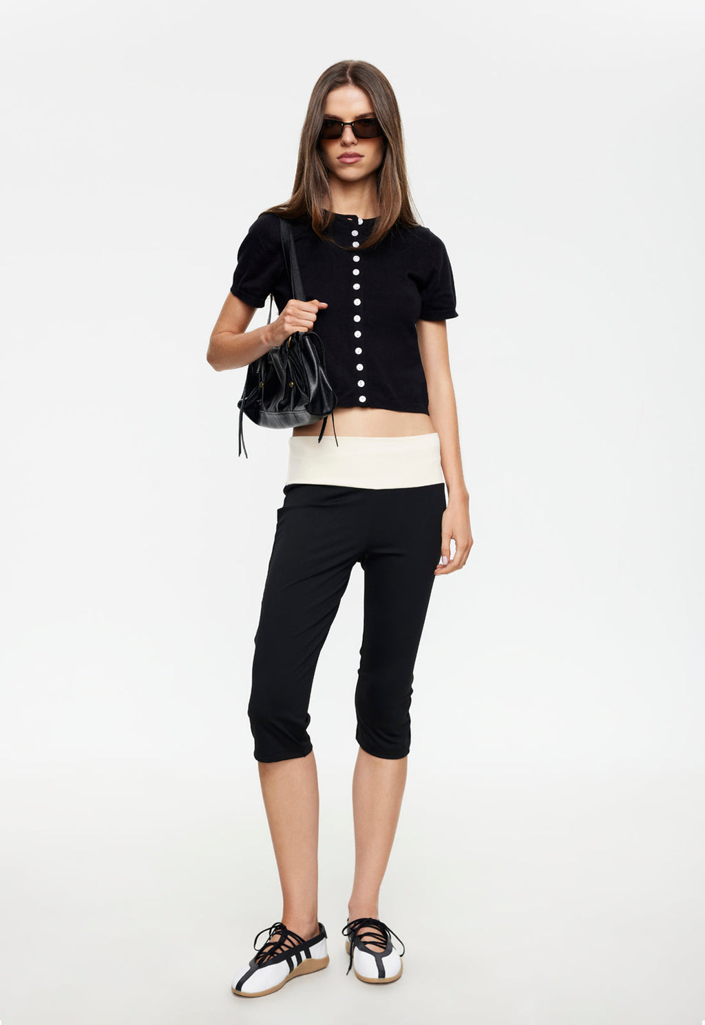 Cotton Crew Button-Up Tee