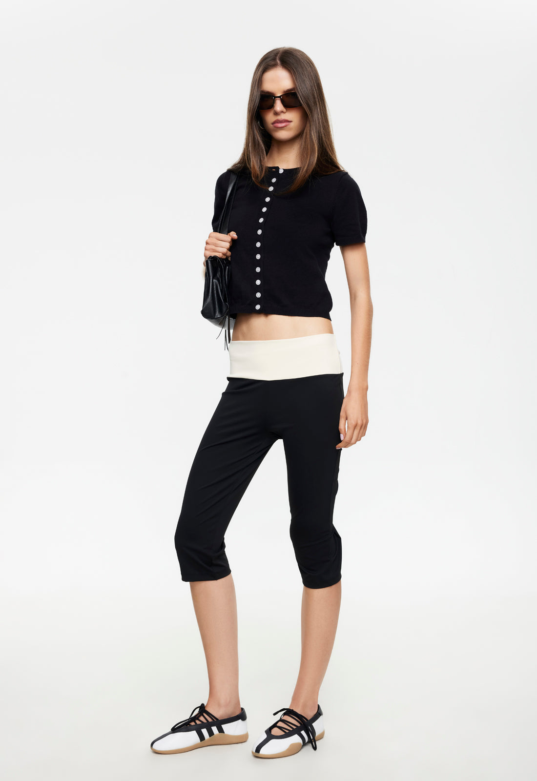 Cotton Crew Button-Up Tee