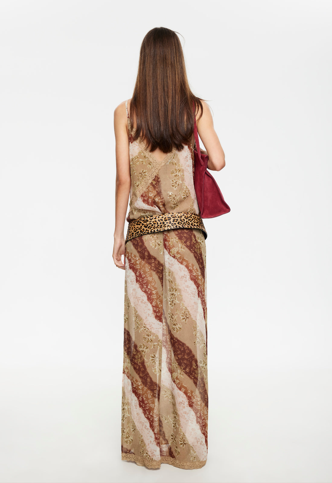 Deep-V Drape Polyester Maxi