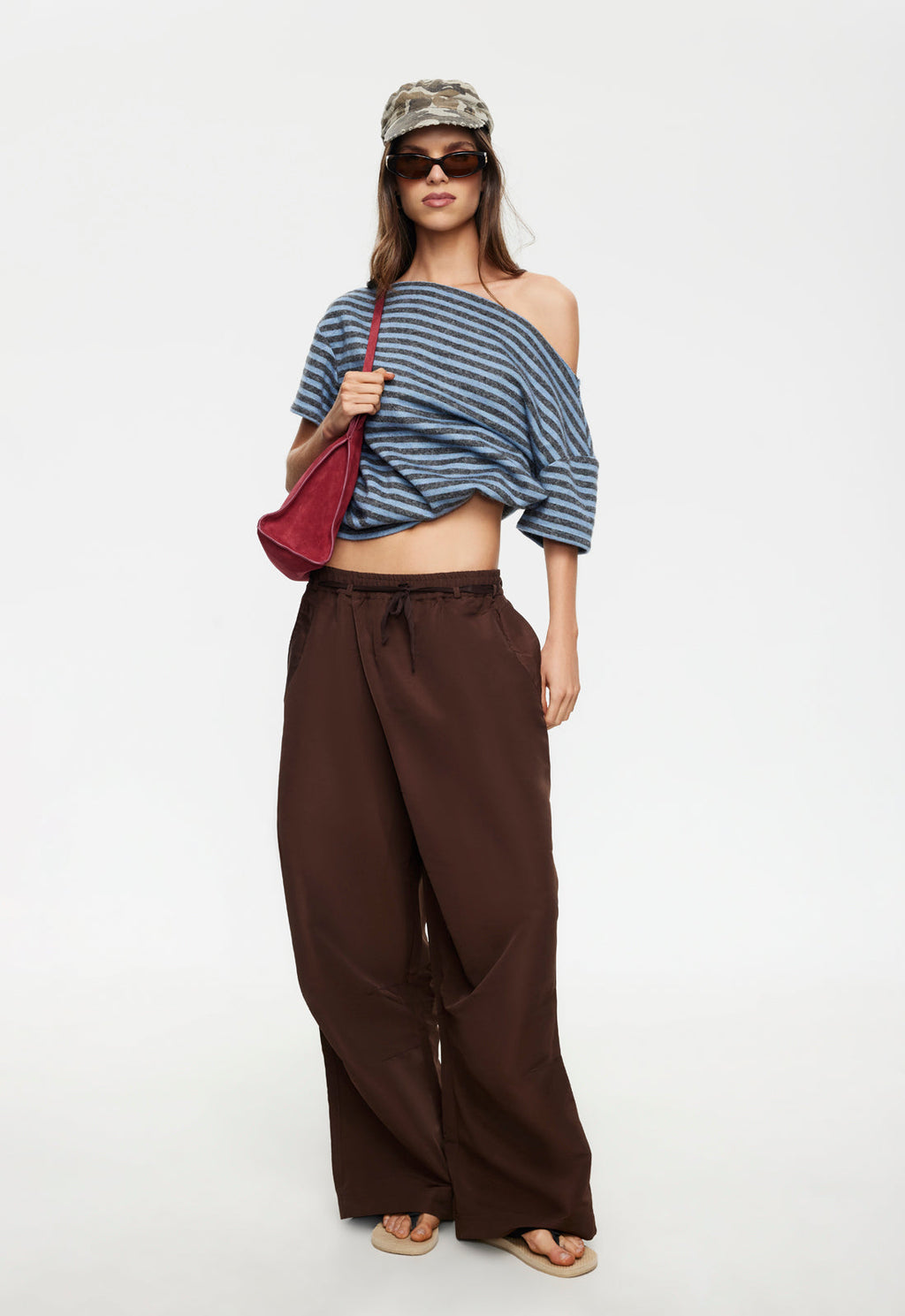 Tie-Front Wide-Leg Pants