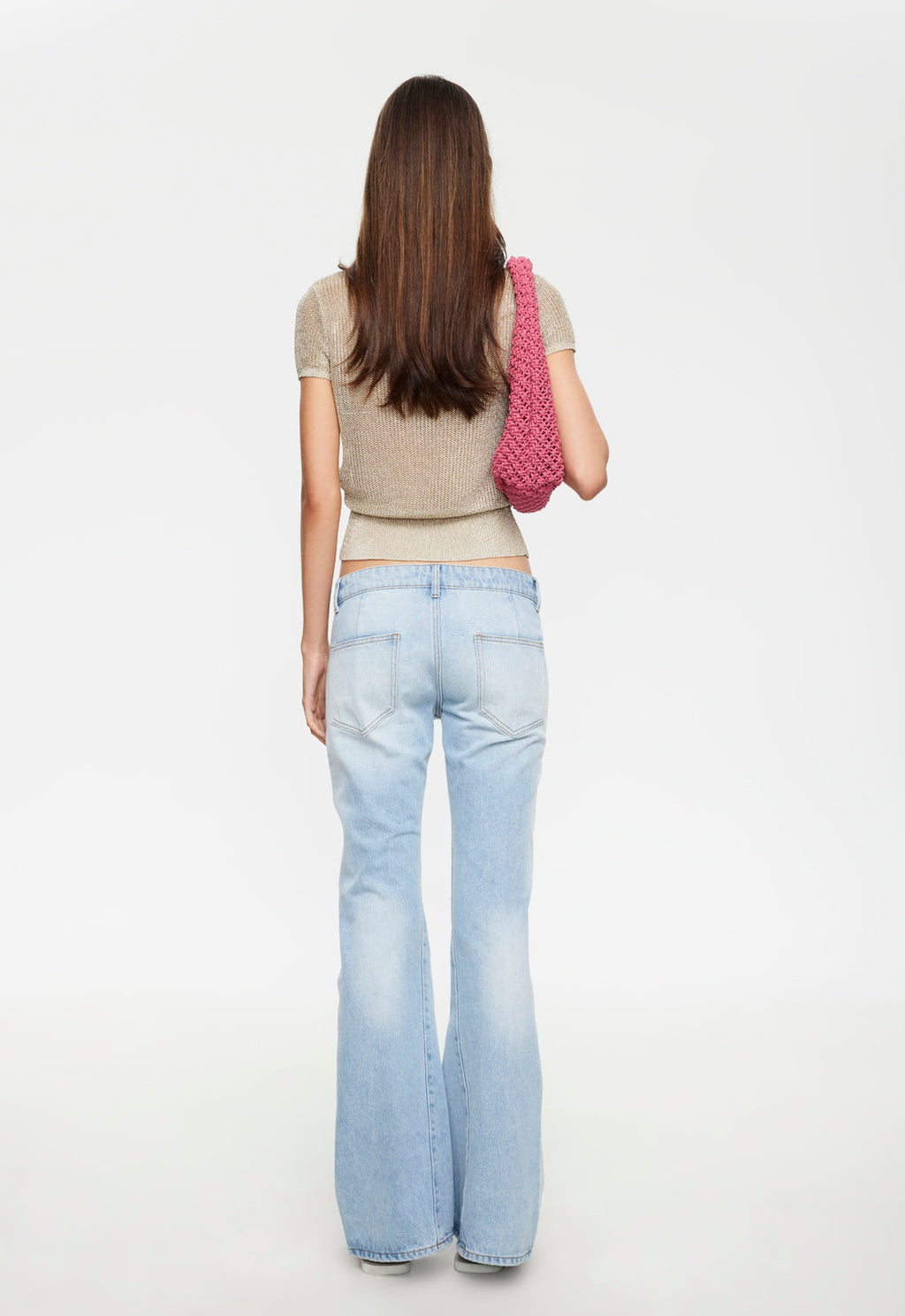 Low-Rise Cotton Flare Pants