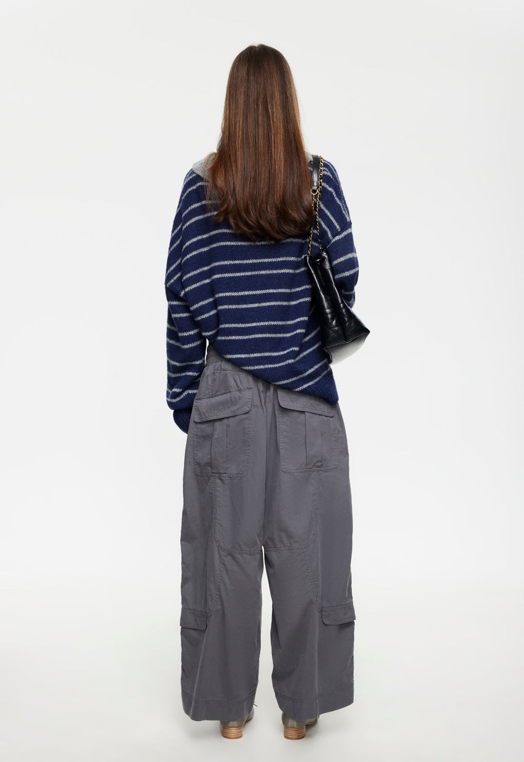 Low-Rise Cargo Wide Pants