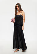 Bubble-Cut Polyester Maxi