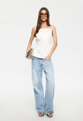 Square Neck Backless Top