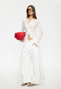 Ruffle Cascade Long-Sleeve Maxi