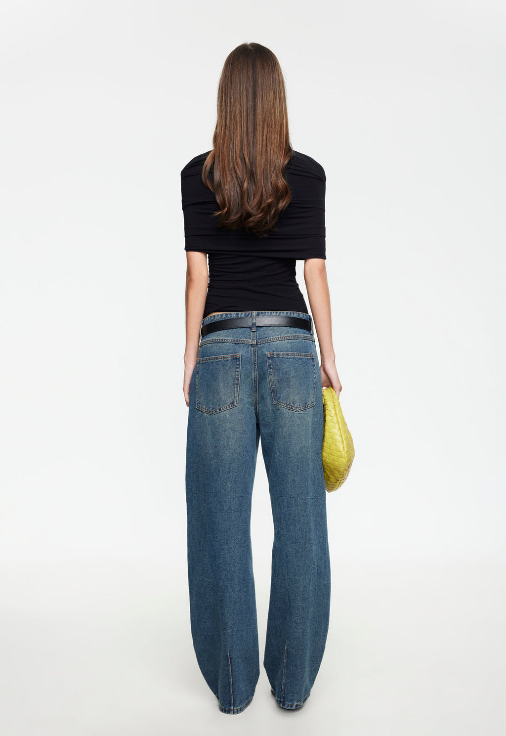 Mock-Neck Over-Shoulder Top