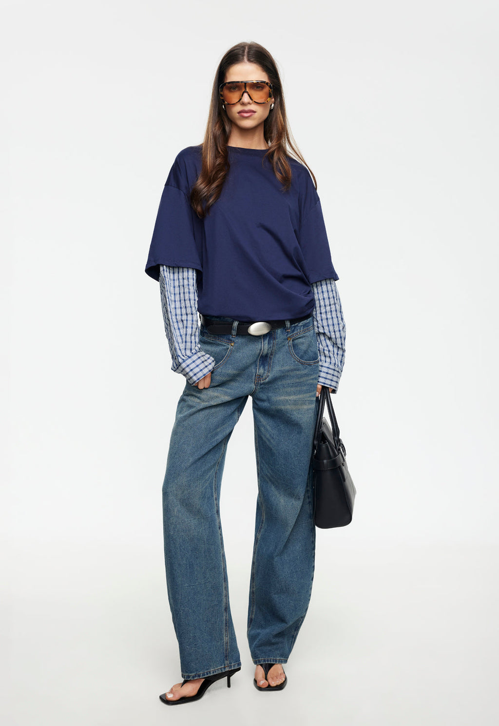 Double-Layer Drop Shoulder Tee