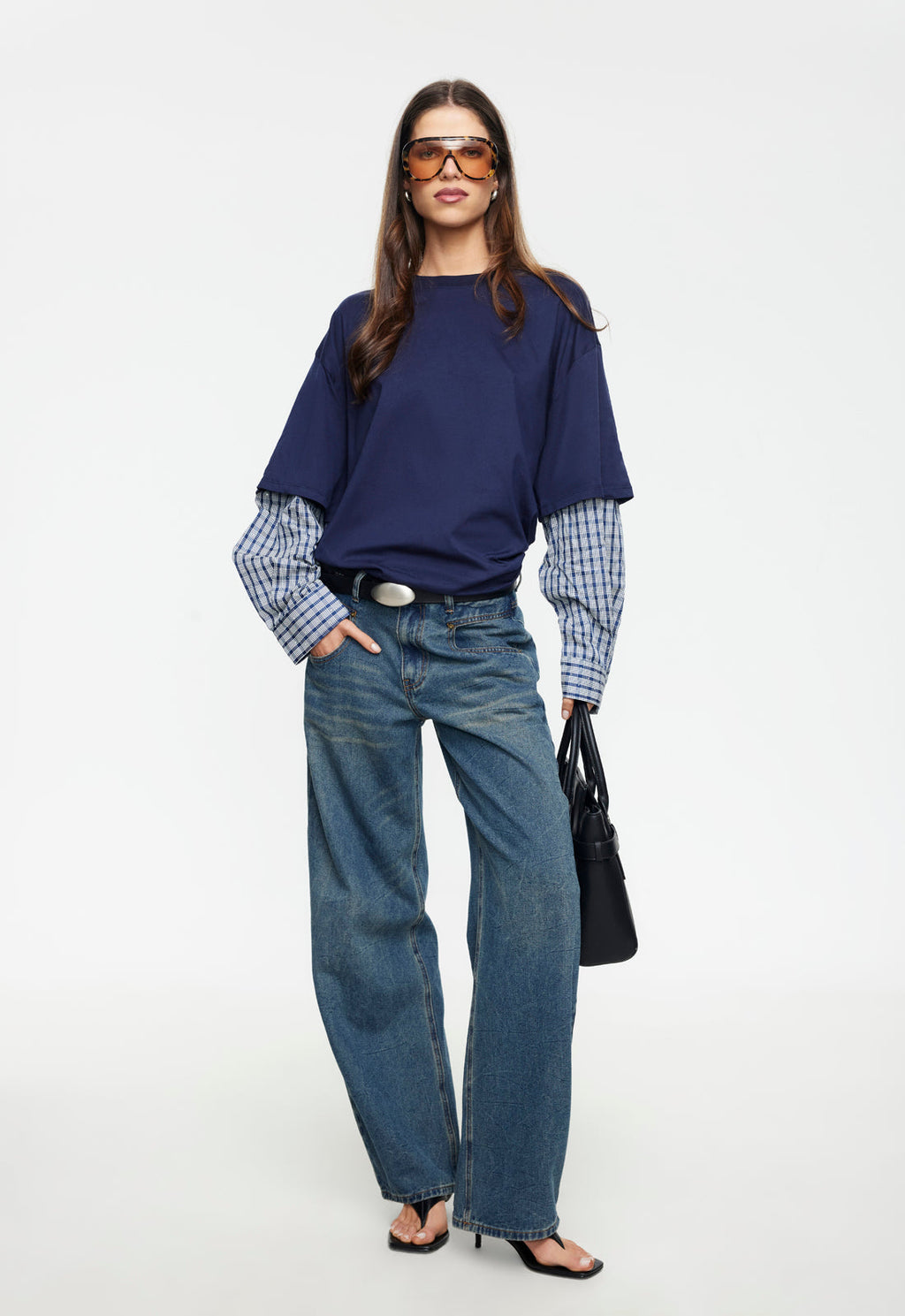 Double-Layer Drop Shoulder Tee