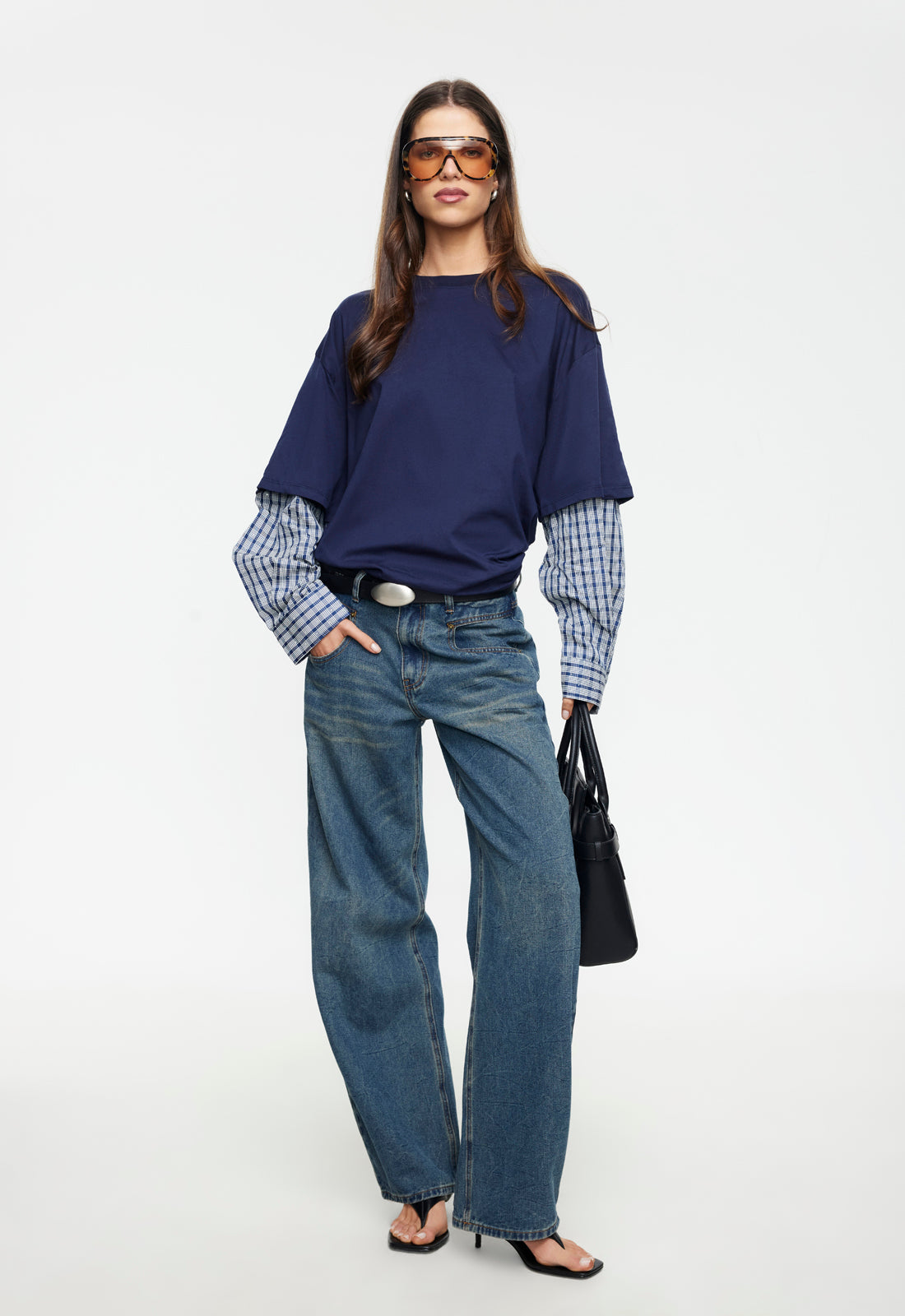 Double-Layer Drop Shoulder Tee