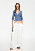 Elastic Straight Polyester Pant