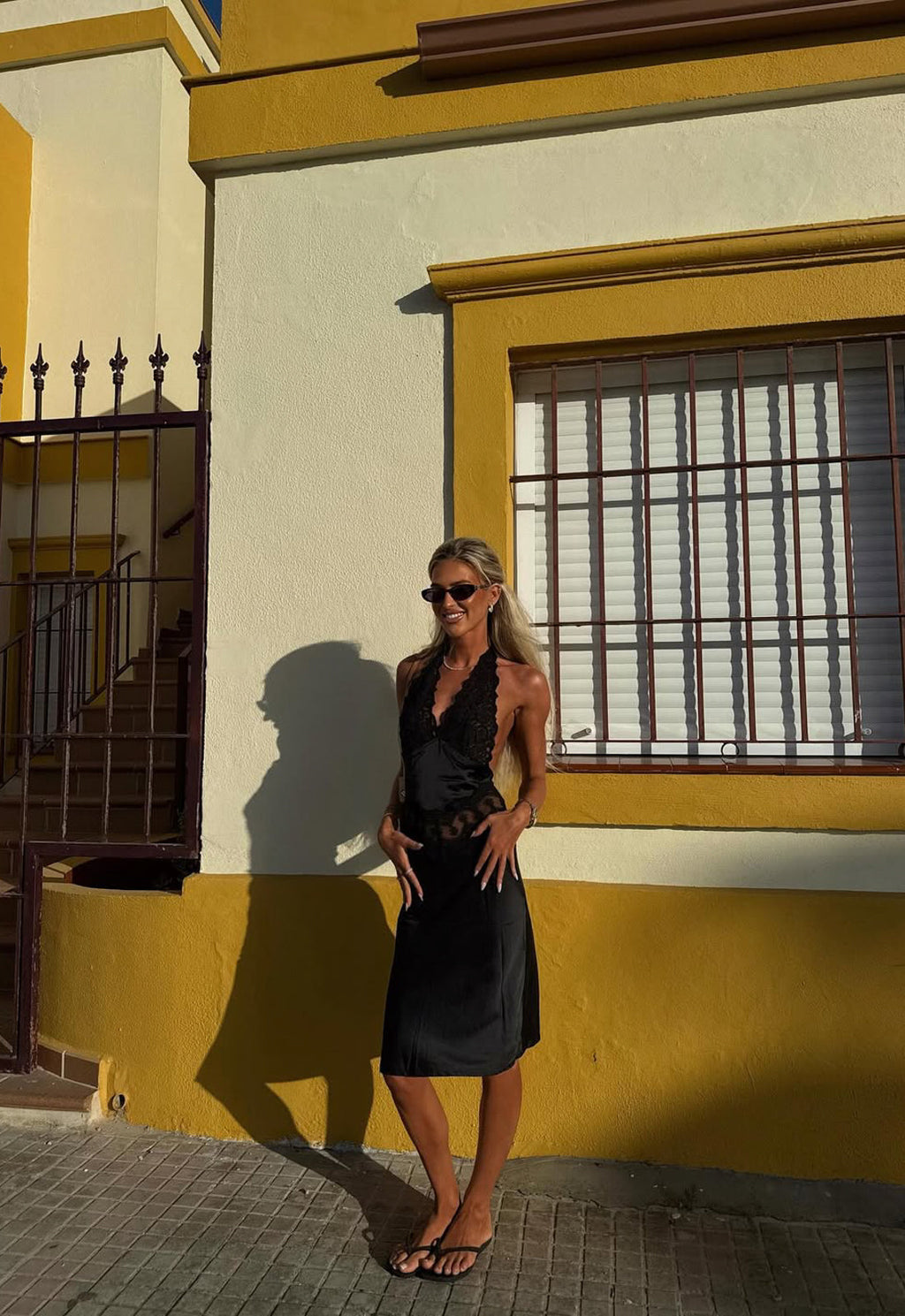 Sheer Sculpted Lace Midi