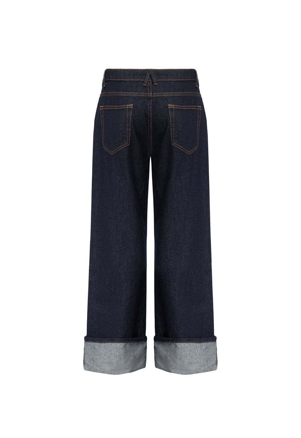 Cuffed Low-Rise Jeans