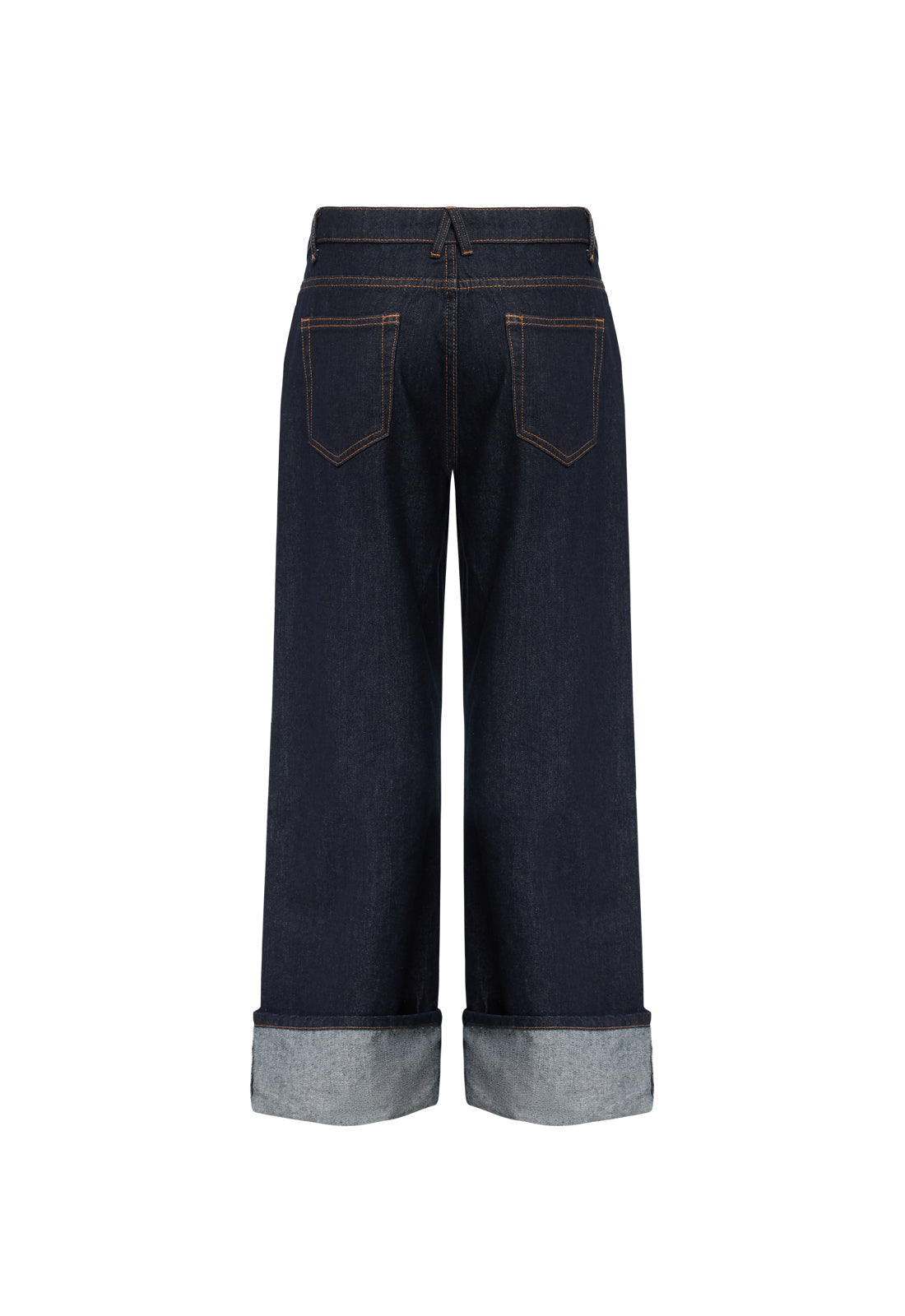 Cuffed Low-Rise Jeans