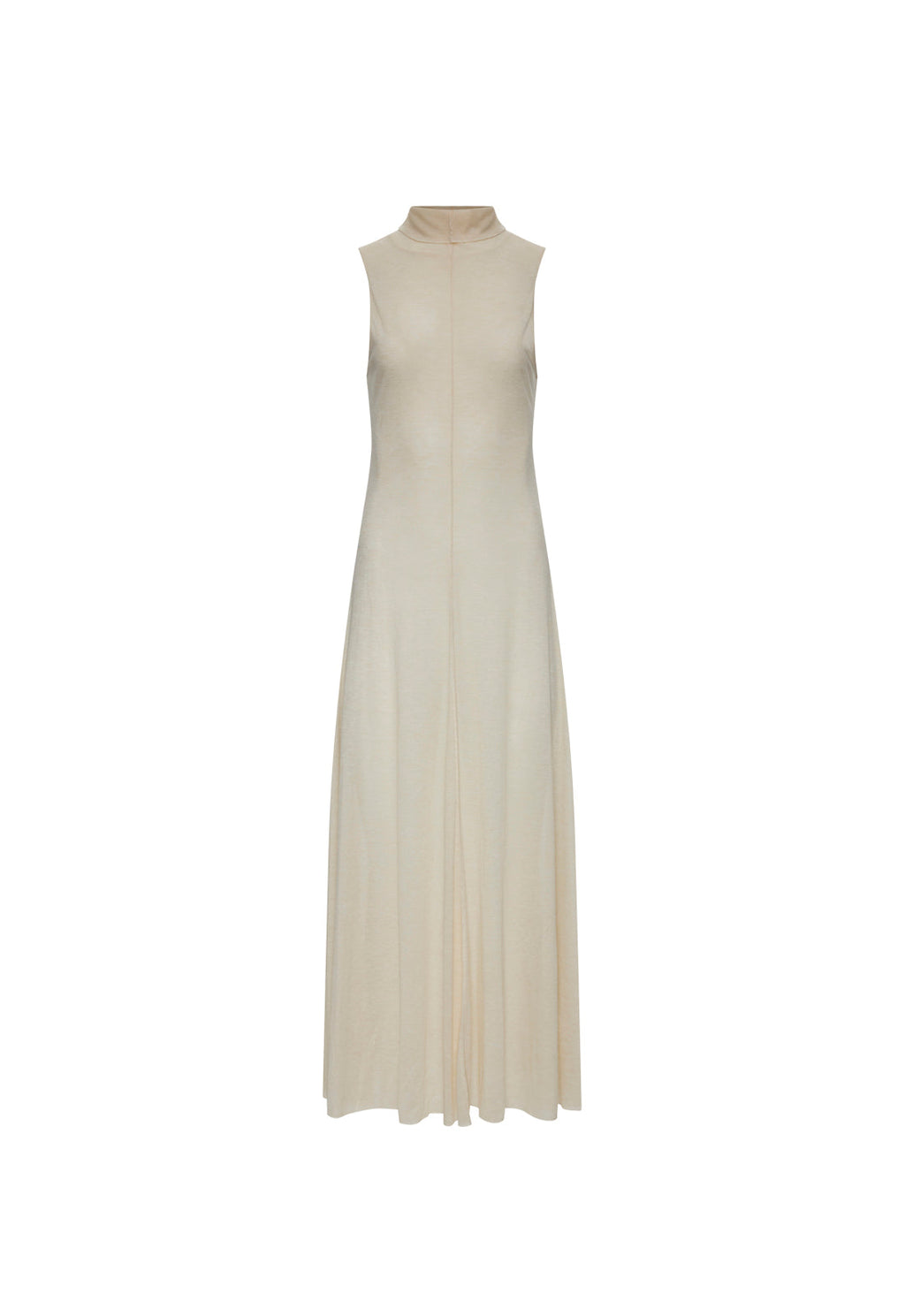 Mock Neck Sheer Maxi Dress