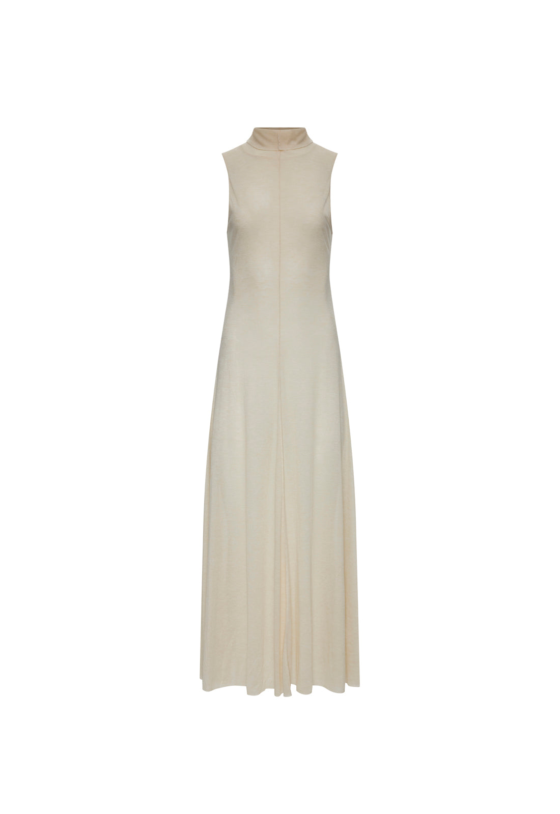 Mock Neck Sheer Maxi Dress