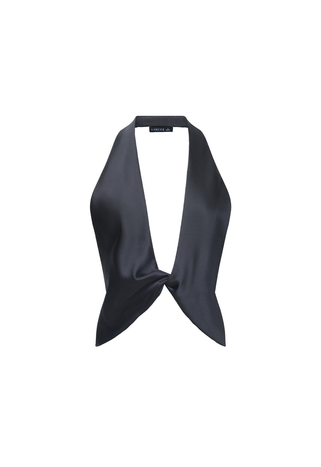 Twist-Back Polyester Crop Top