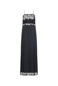 Sheer Lace Spaghetti Midi
