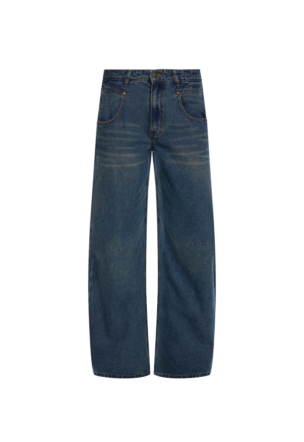Low-Rise Lived-In Cotton Denim
