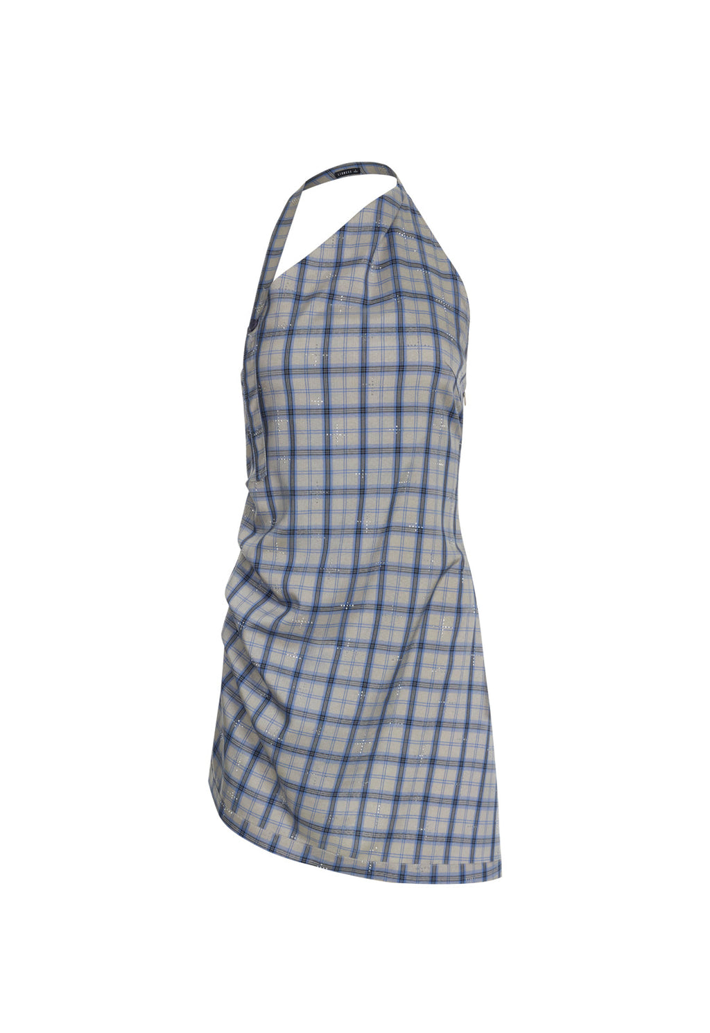 Asymmetric Button Mini Dress