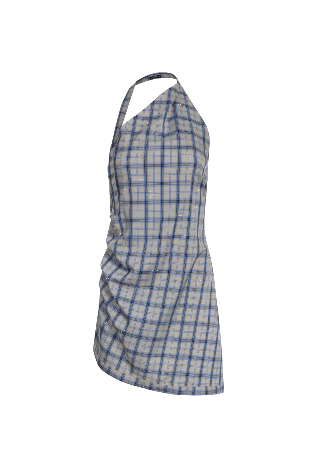 Asymmetric Button Mini Dress
