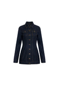 Collared Button-Front Denim Mini
