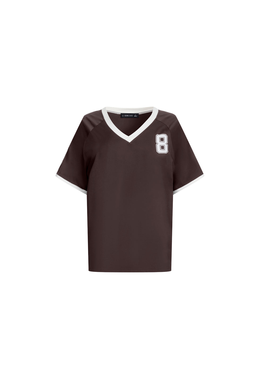 Deep-V Jersey Oversized Top