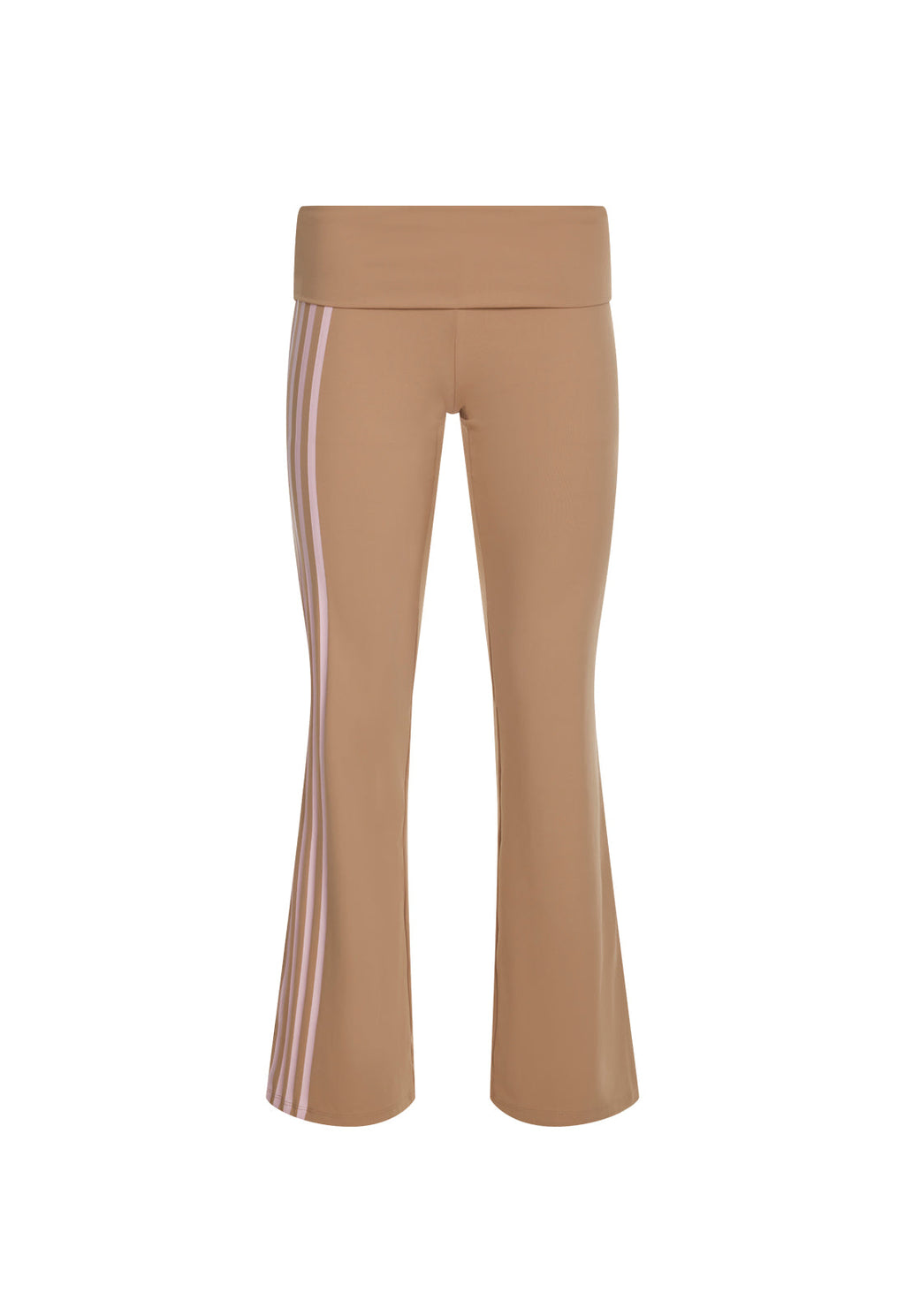Folded Waistband Stripe Pants
