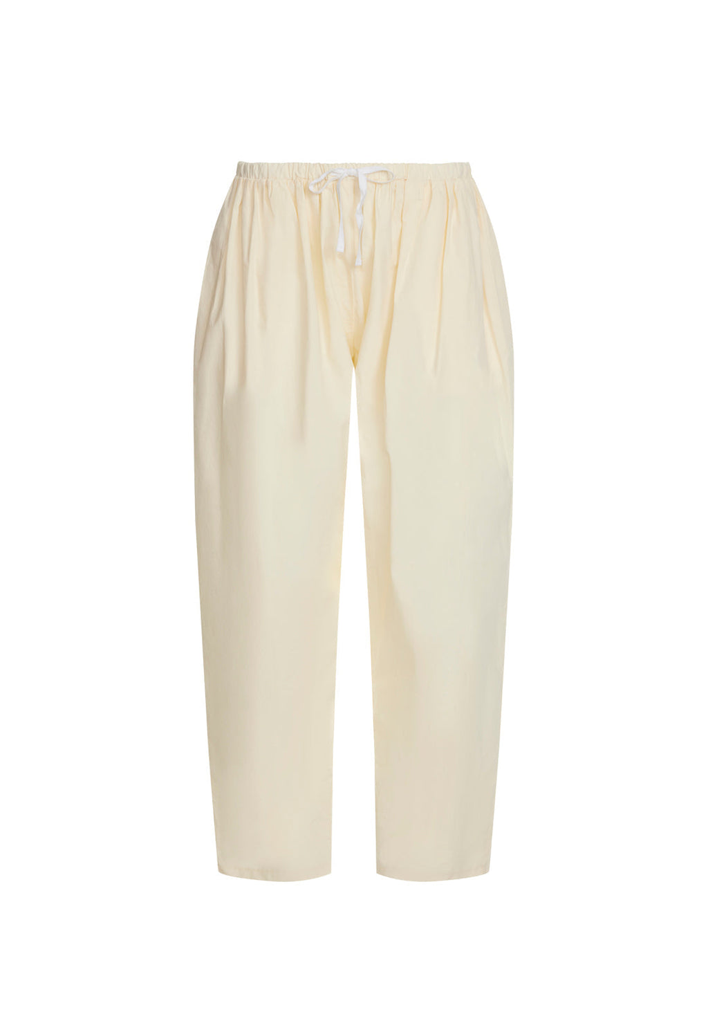 Low-Rise Drape Cotton Pants