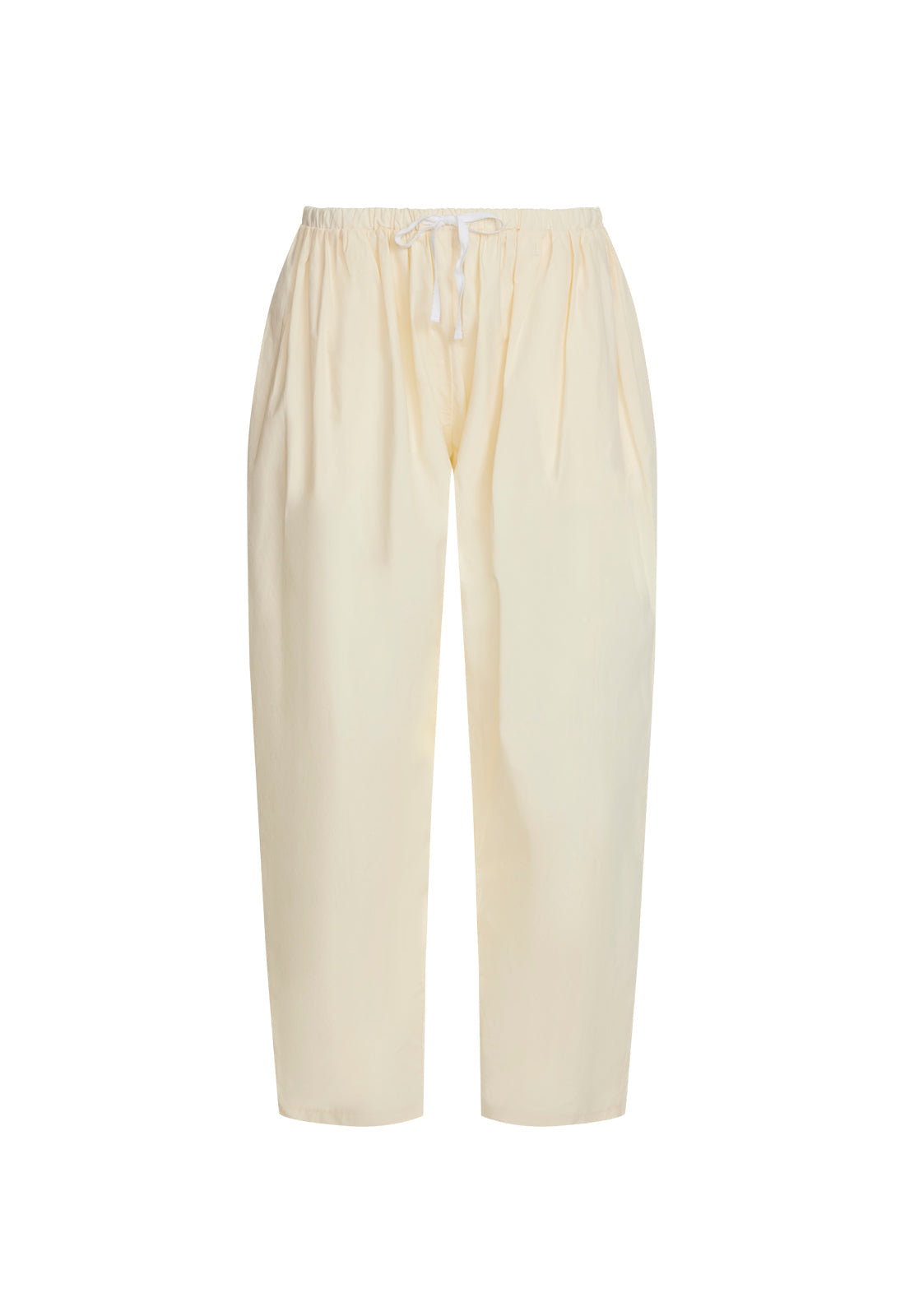 Low-Rise Drape Cotton Pants
