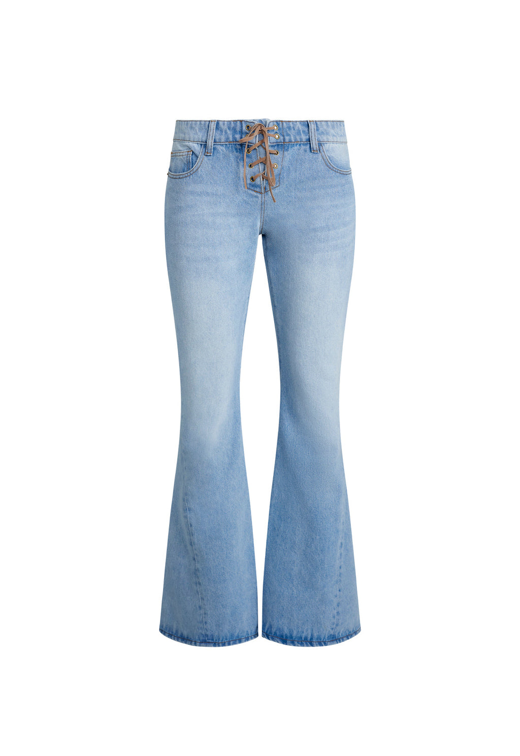 Low-Rise Cotton Flare Pants