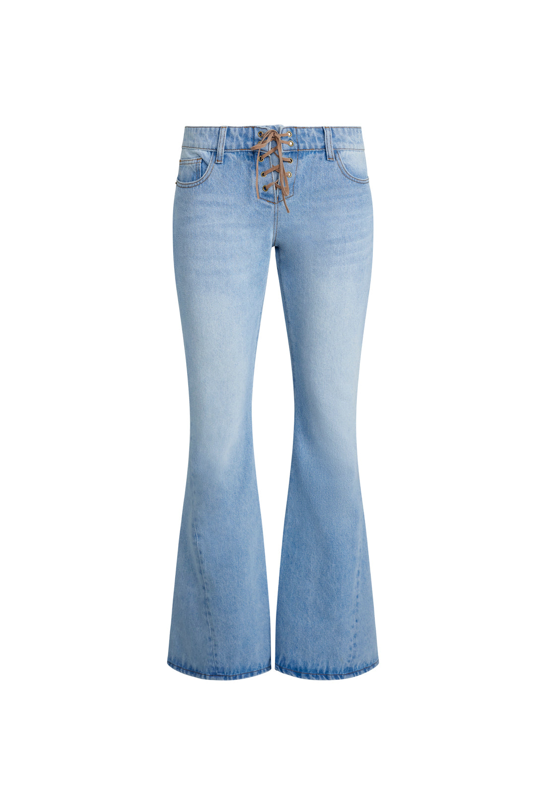 Low-Rise Cotton Flare Pants