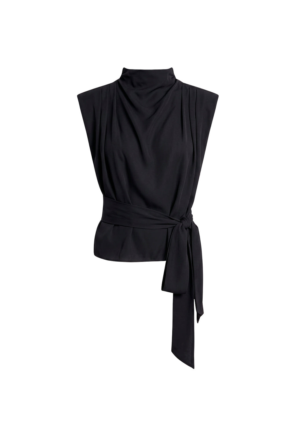Cinched Structured Sleeveless Top