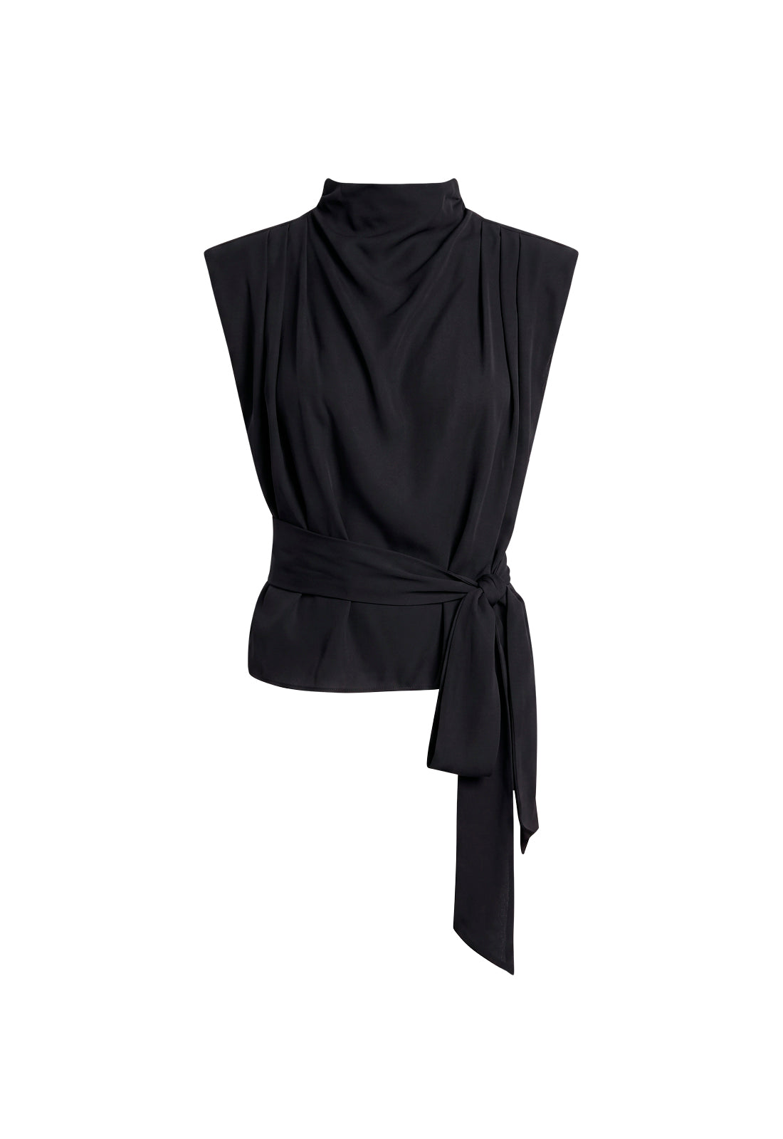 Cinched Structured Sleeveless Top
