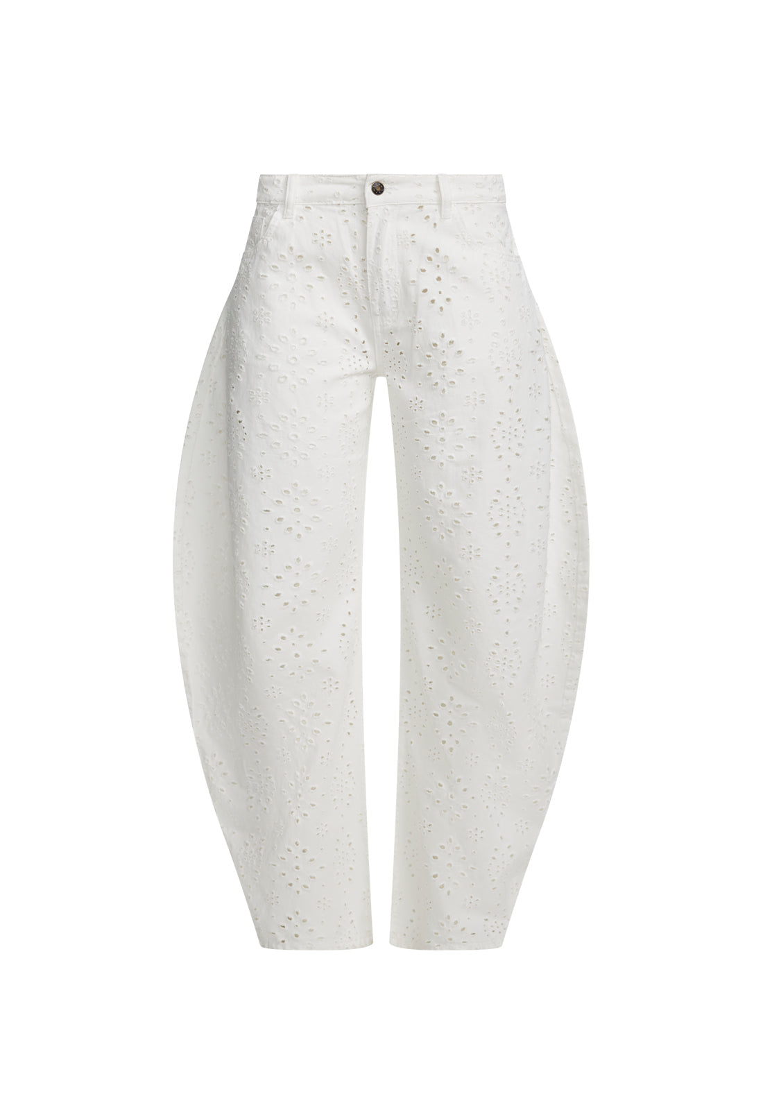 Broderie Anglaise Low-Rise Pants